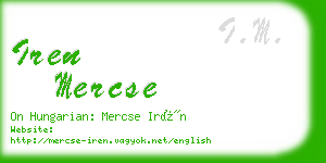 iren mercse business card